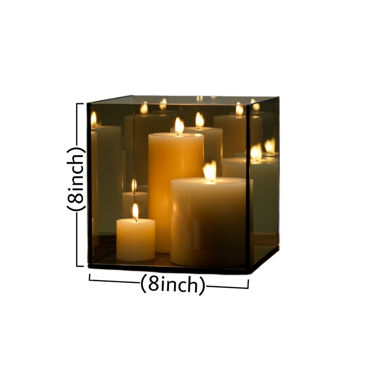 Candle holder deals glass box